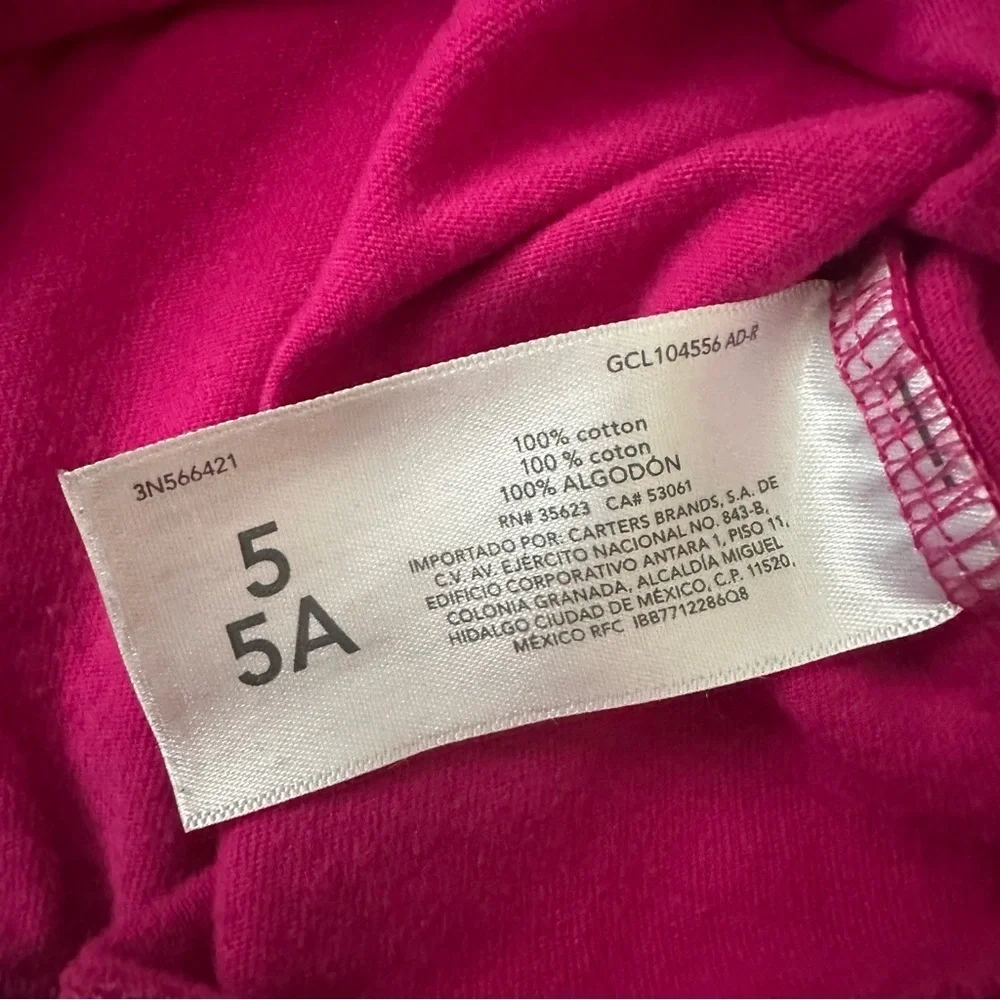 Carter’s Kid Girls Long Sleeve Graphic Shirt Size 5